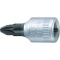 Stahlwille Tools 6, 3 mm (1/4") Screwdriver socket PZ Size1 L.28 mm 01300001